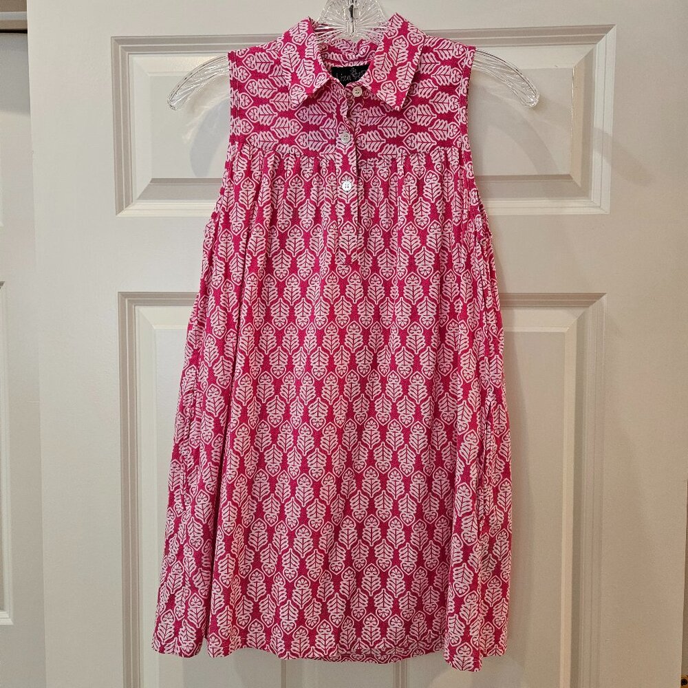Liza Byrd Pink Sleeveless Cotton Top, Women's XS